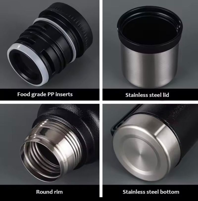 Comprar Termo En Acero Inoxidable Con Taza en Electroshopy - Ángulo 2